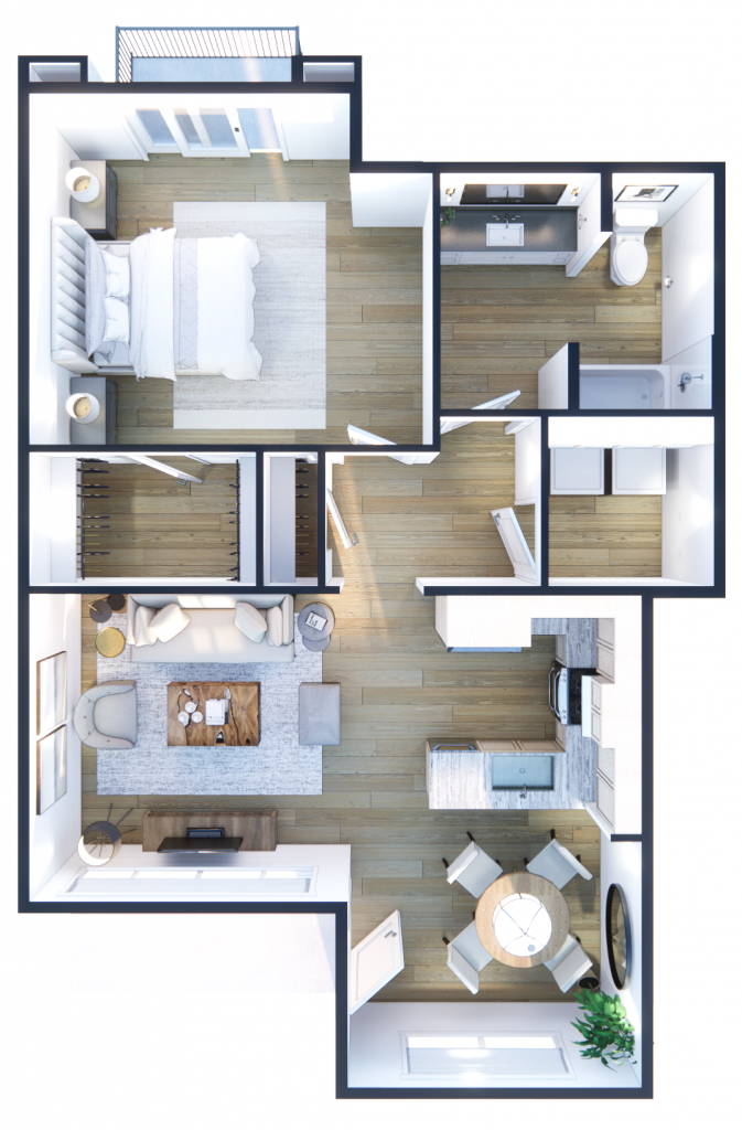 One Bedroom Floorplan